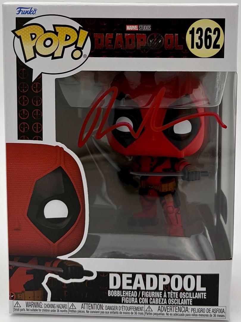 Ryan Reynolds Signed Funko Pop #1362 Deadpool (Red Ink) - Beckett COA